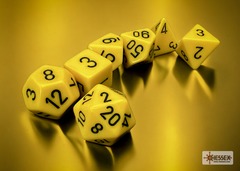 Polyhedral 7-Dice Set CHX25402 - Opaque Yellow/Black